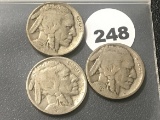 1928-S, 1928, 1929 Buffalo Nickels