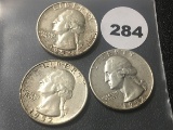 1952, 52-D, 52-S Washington Quarters