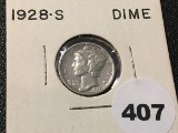 1928-S Mercury Dime
