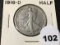 1916-D OBV Walking Liberty Half