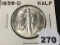 1939-D Walking Liberty Half, BU
