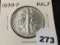 1939 Walking Liberty Half, UNC