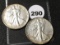 (2) 1941 Walking Liberty Half