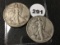 (2) 1941 Walking Liberty Half