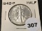 1942 Walking Liberty Half, UNC