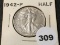 1942 Walking Liberty Half, AU
