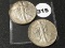 (2) 1942 Walking Liberty Half Dollars