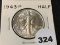 1943 Walking Liberty Half, BU