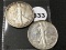 (2) 1943-D Walking Liberty Half Dollars