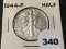 1944 Walking Liberty Half, UNC