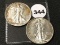 (2) 1944-S Walking Liberty Half, Dollars