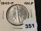 1945 Walking Liberty Half, UNC