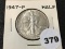1947 Walking Liberty Half, AU