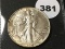 1947 Walking Liberty Half, UNC