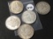5 X $ 1921-D Morgan Dollars
