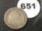 1845 Seated Dime
