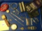 Assorted Vintage Watches, Tie Clips, Coin Holder, etc