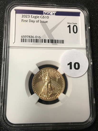 2023 $10 Gold Eagle NGCX MS10 FDOI