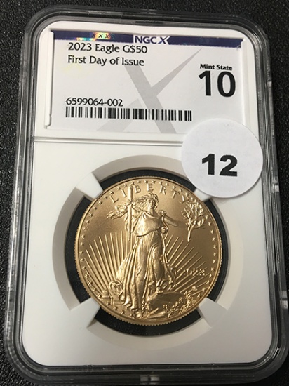 2023 $50 Gold Eagle NGCX MS10 FDOI