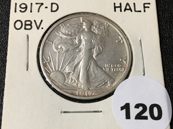1917-D OBV Waling Liberty Half