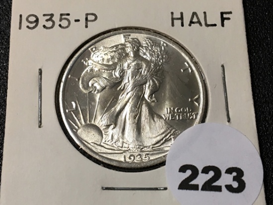 1935 Walking Liberty Half, BU