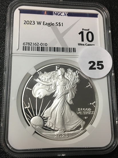 2023-W $1 Silver Eagle NGCX PF10 Ultra Cameo