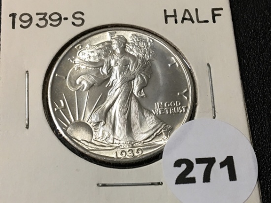 1939-S Walking Liberty Half, BU