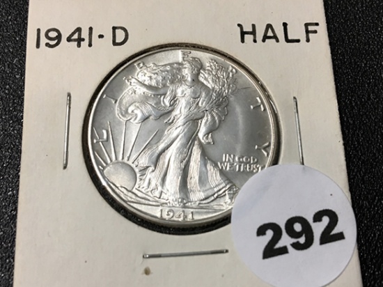 1941-D Walking Liberty Half, BU