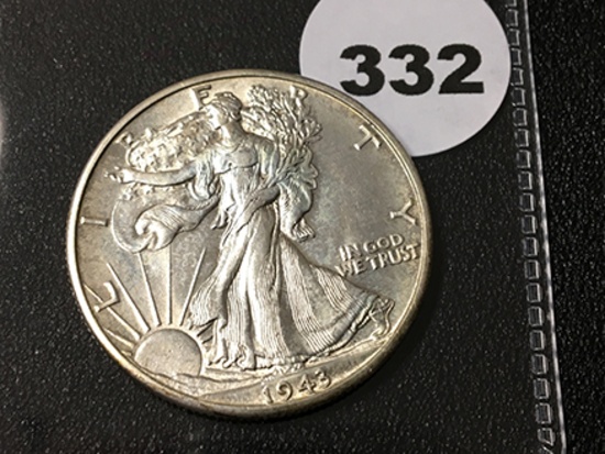 1943-D Walking Liberty Half, UNC