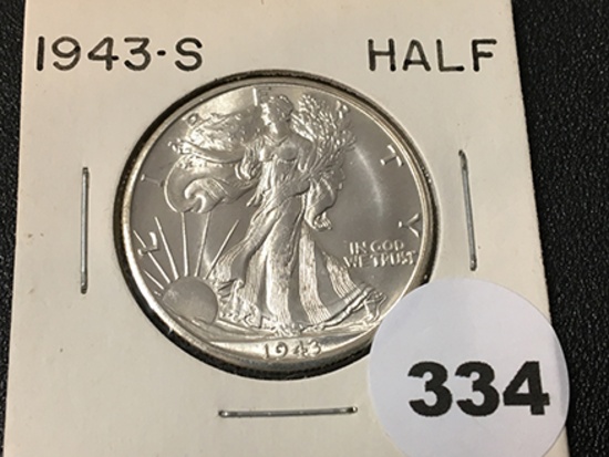 1943-S Walking Liberty Half, BU