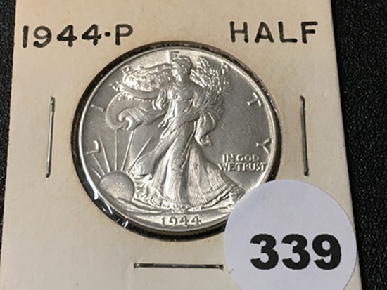 1944 Walking Liberty Half, UNC