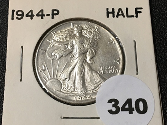 1944 Walking Liberty Half, UNC