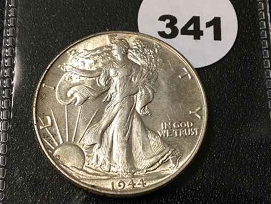 1944 Walking Liberty Half, UNC