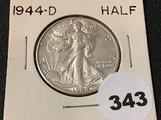 1944-D Walking Liberty Half, UNC