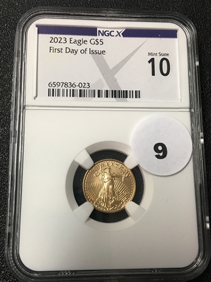2023 $5 Gold Eagle NGCX MS10 FDOI