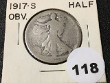 1917-S OBV Walking Liberty Half