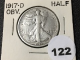 1917-D OBV Waling Liberty Half