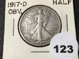 1917-D OBV Waling Liberty Half