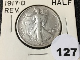 1917-D REV Walking Liberty Half