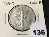 1918-D Walking Liberty Half