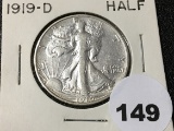 1919-D Walking Liberty Half