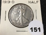 1919-D Walking Liberty Half