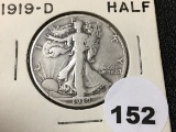 1919-D Walking Liberty Half