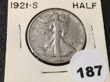 1921-S Walking Liberty Half