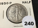 1936 Walking Liberty Half