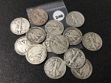 (14) 1936 Walking Liberty Half Dollars