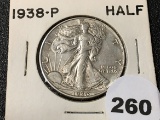 1938 Walking Liberty Half