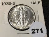 1939-S Walking Liberty Half, BU