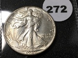 1939 Walking Liberty Half, UNC