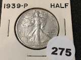 1939 Walking Liberty Half, AU